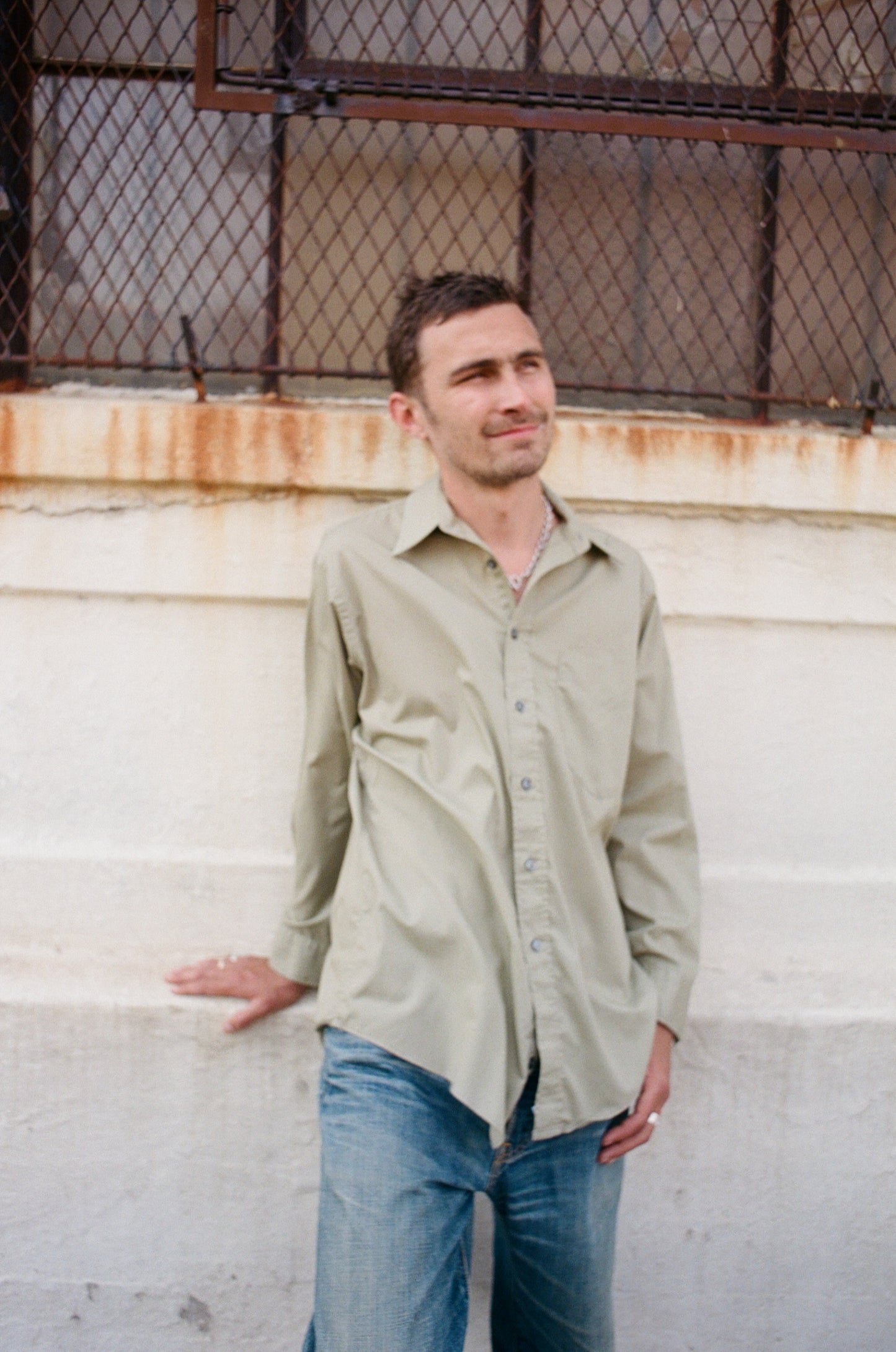 Christian Dior Monsieur Khaki Green Button Up