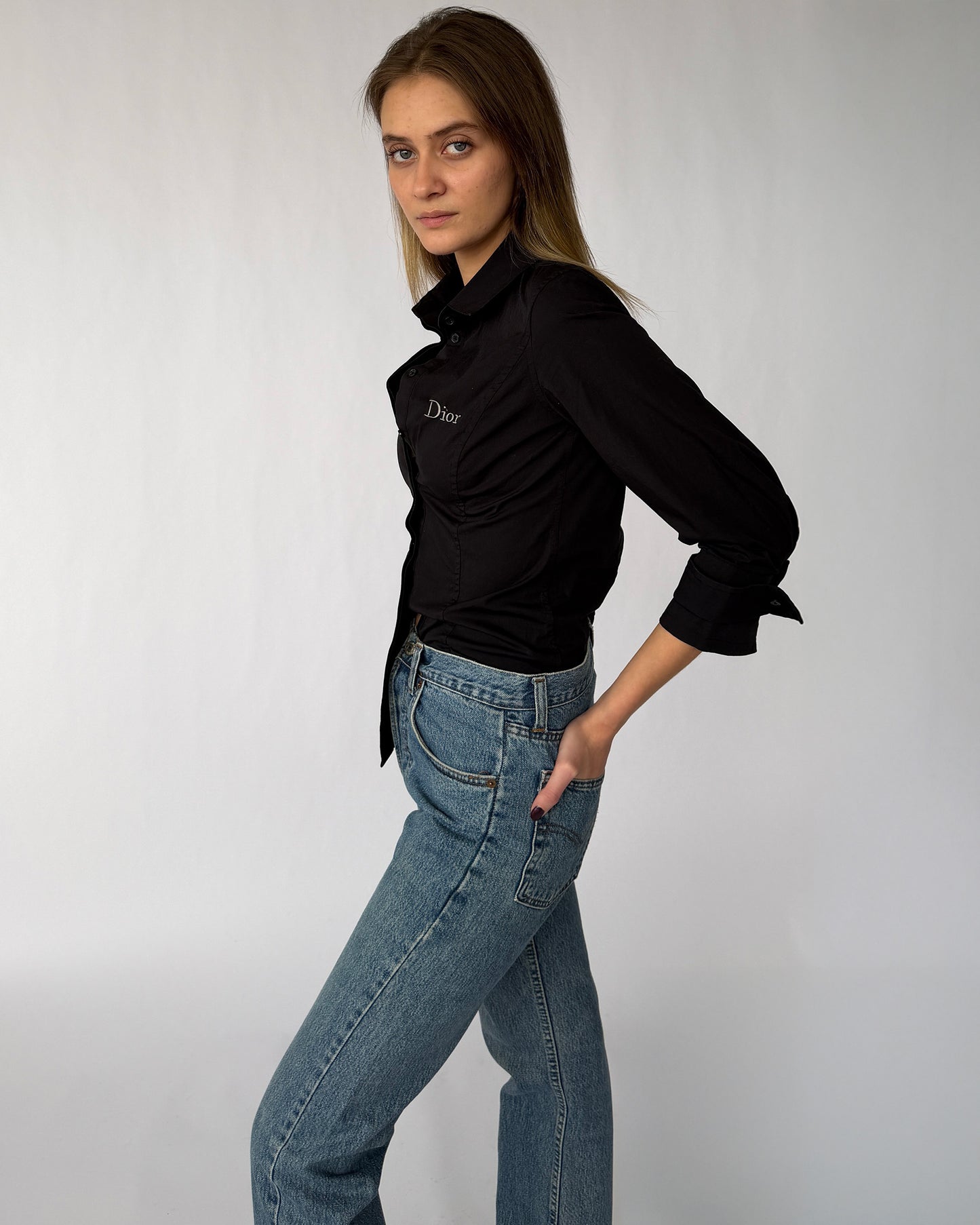 Vintage Dior employee uniform button up