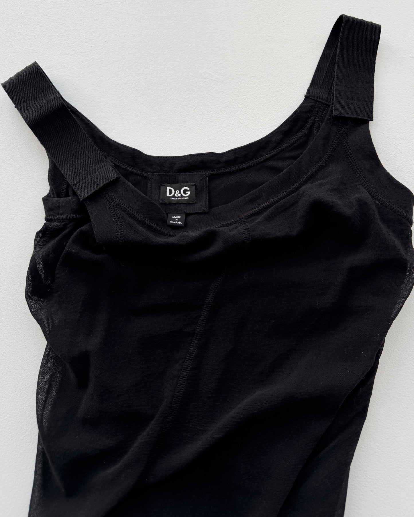 D&G label on vintage mesh mid length dress