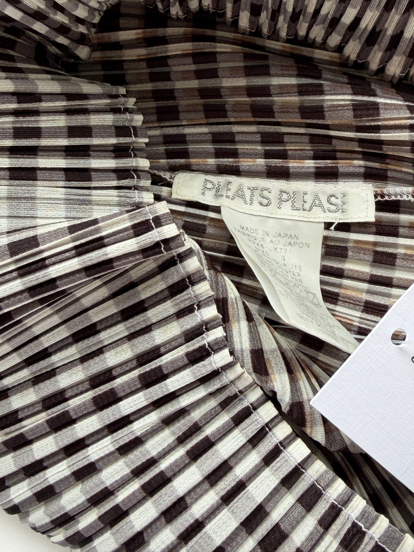 Pleats Please Gingham Top