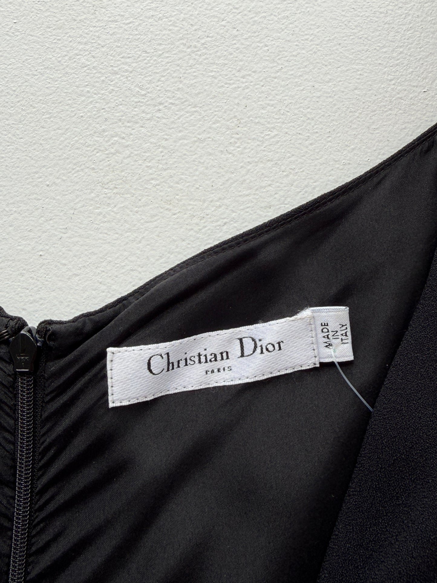 Christian Dior 90s Twisted Strap Black Dress