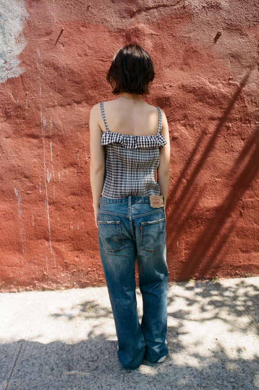 Pleats Please Gingham Top
