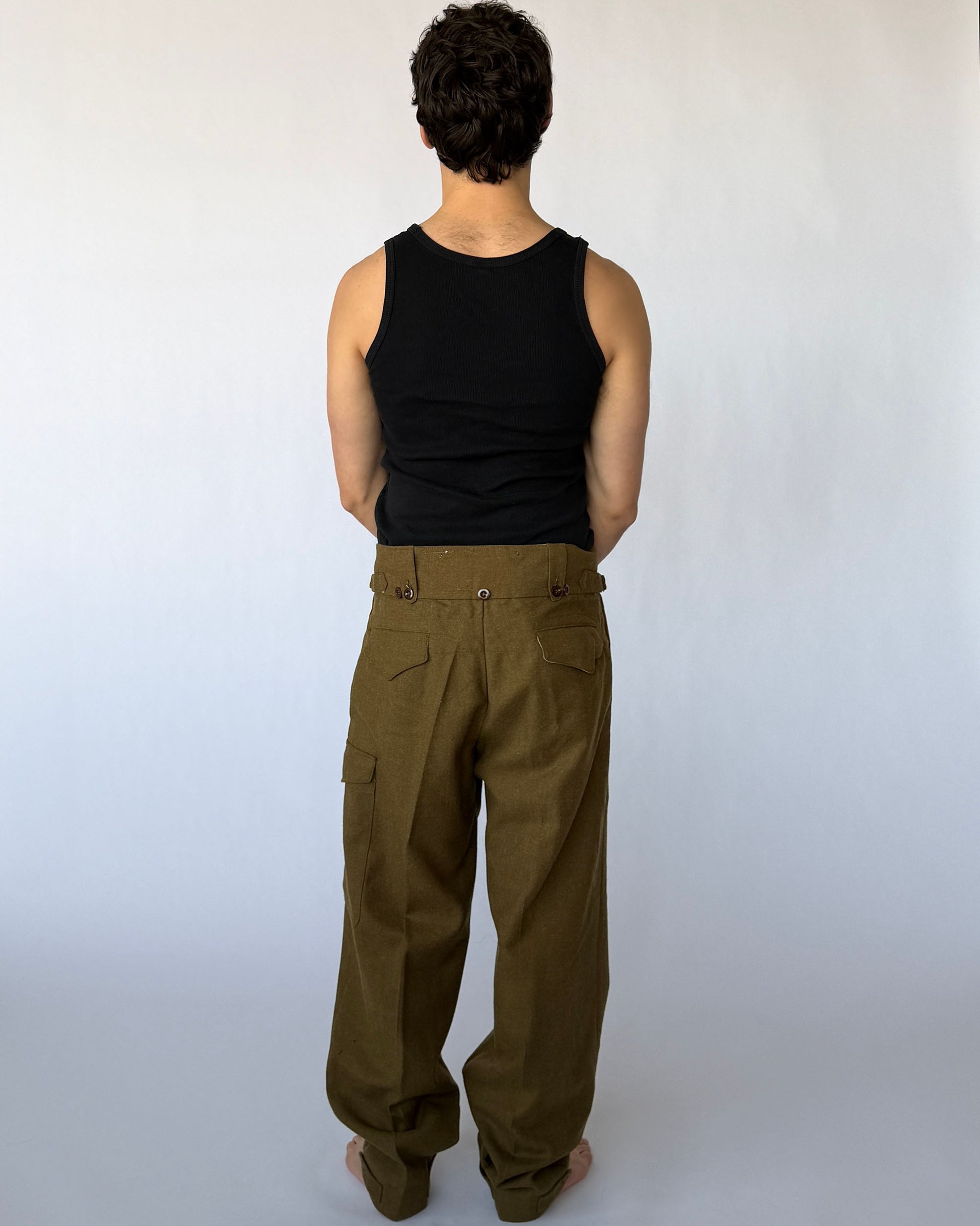 Back view of Vintage Australian Wool Military Pants