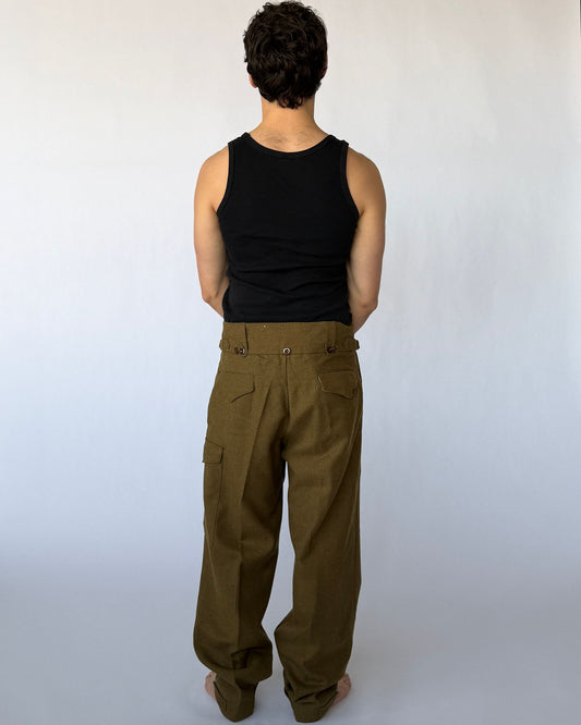 Back view of Vintage Australian Wool Military Pants