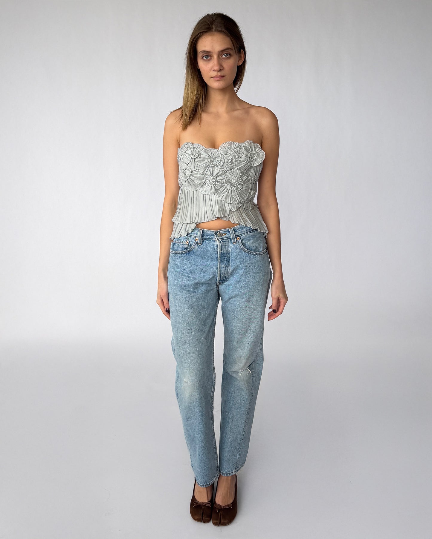 BCBGMAXAZRIA Sculptural Strapless Top