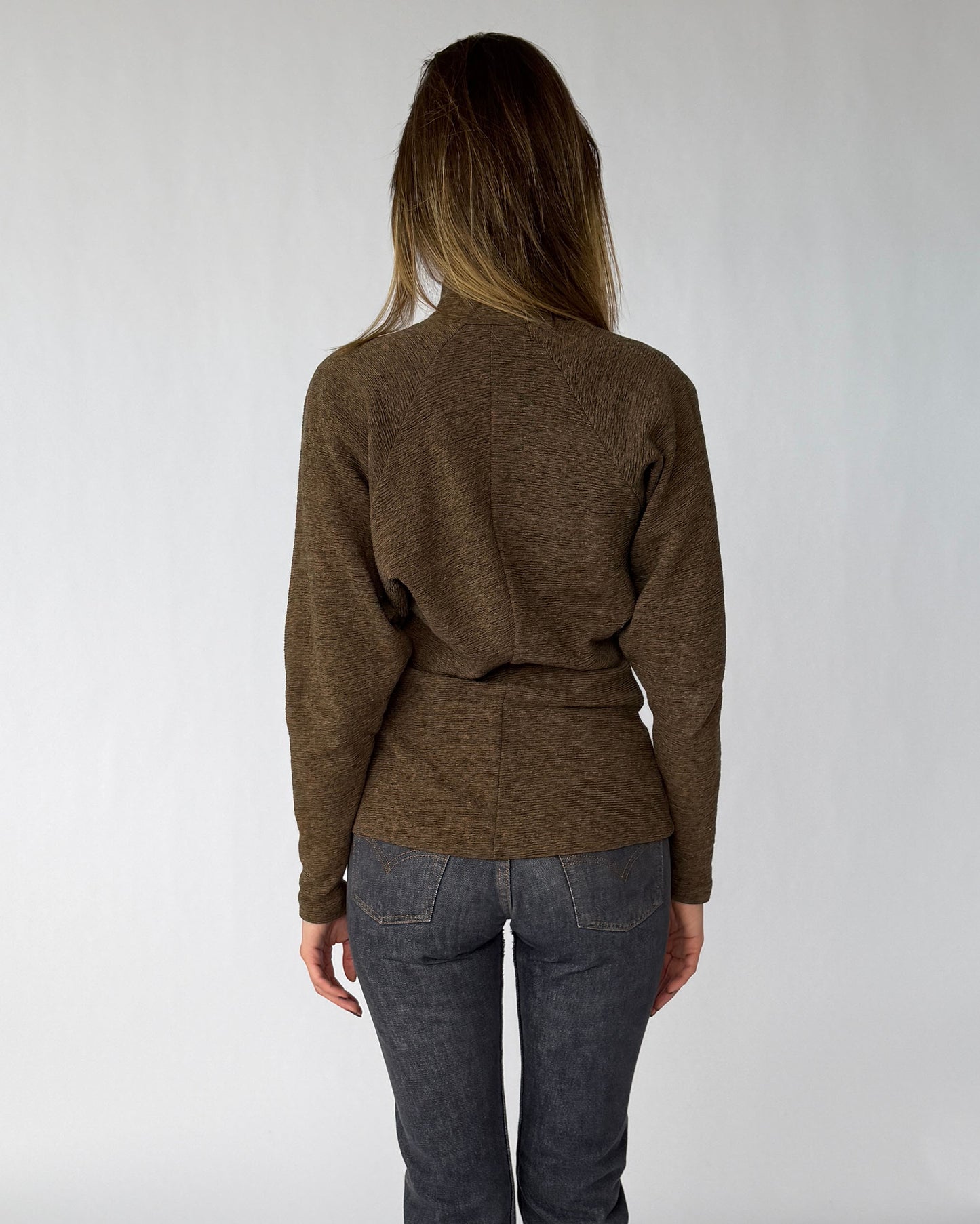 Back view of Vintage Betsey Johnson '80s Punk Label Long Sleeve Top 