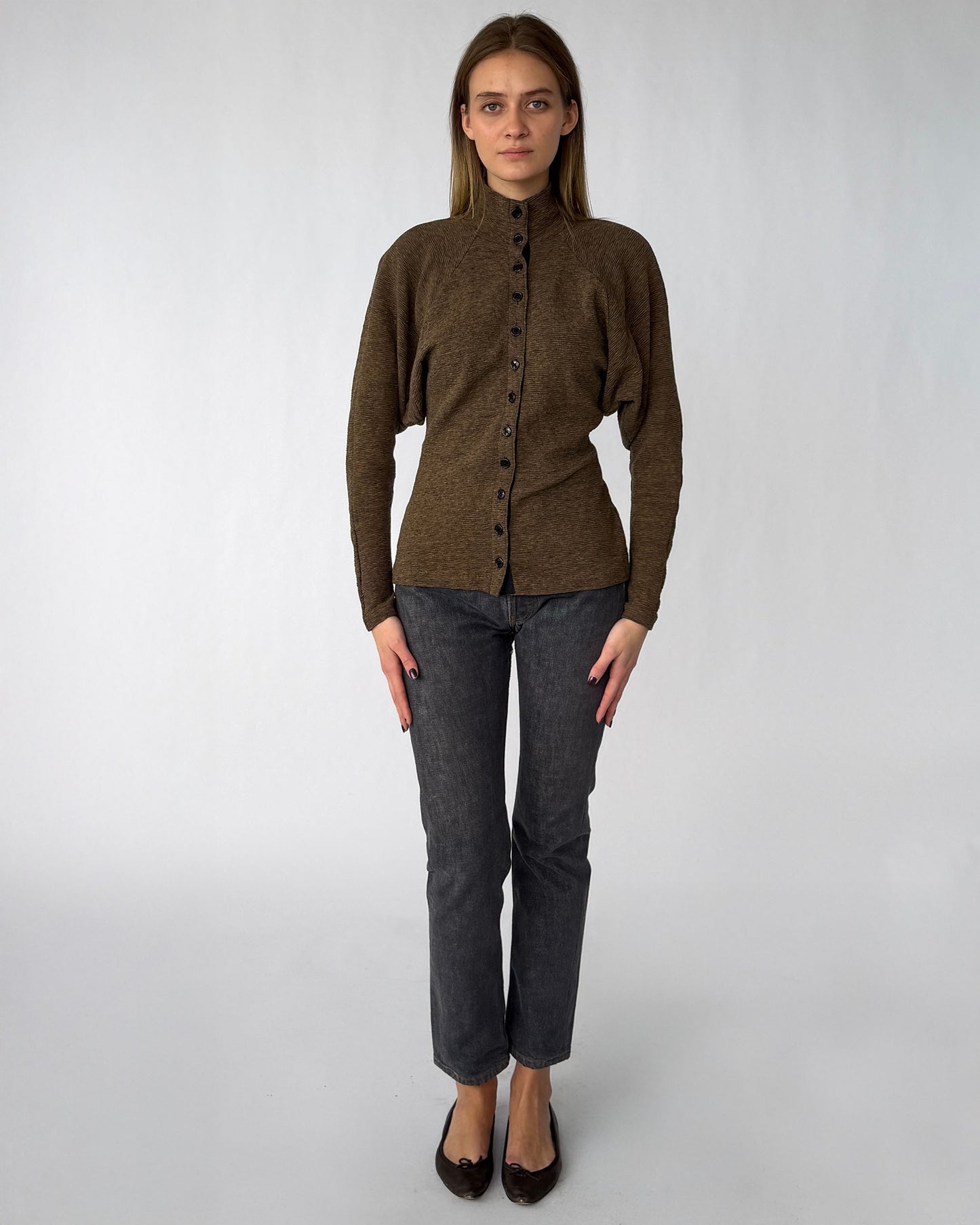 Vintage '80s Betsey Johnson Punk Label Button Up Top