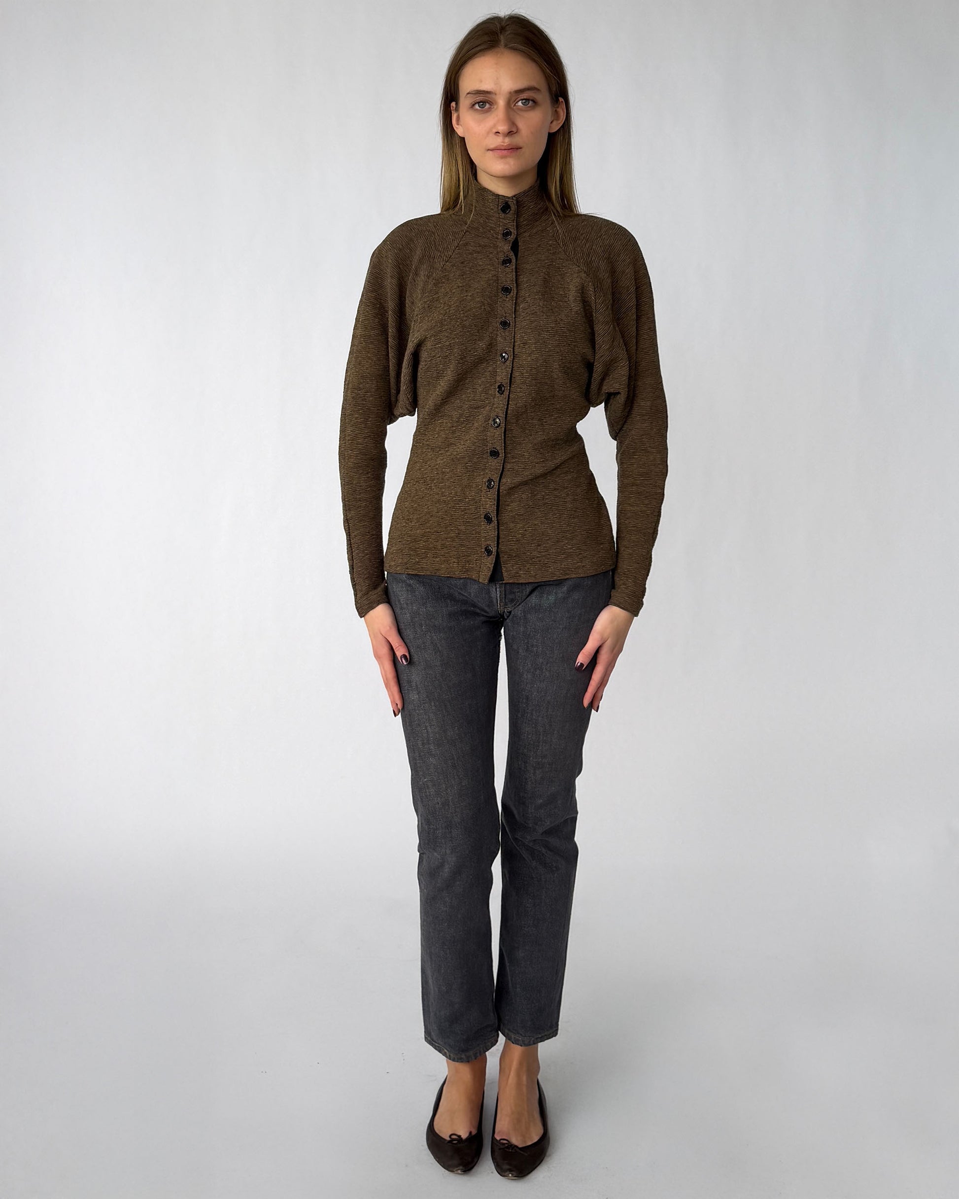 Vintage '80s Betsey Johnson Punk Label Button Up Top