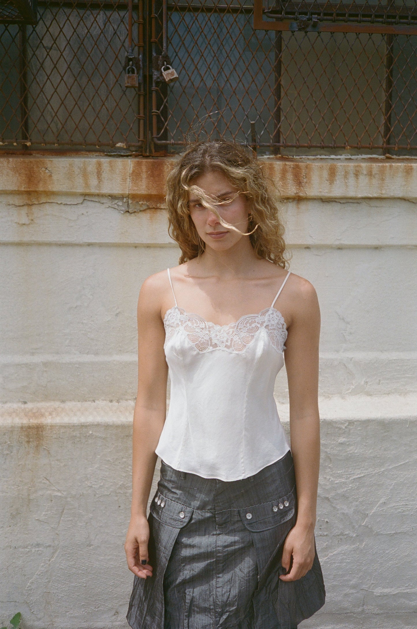 BON GENIE SILK LACE CAMI