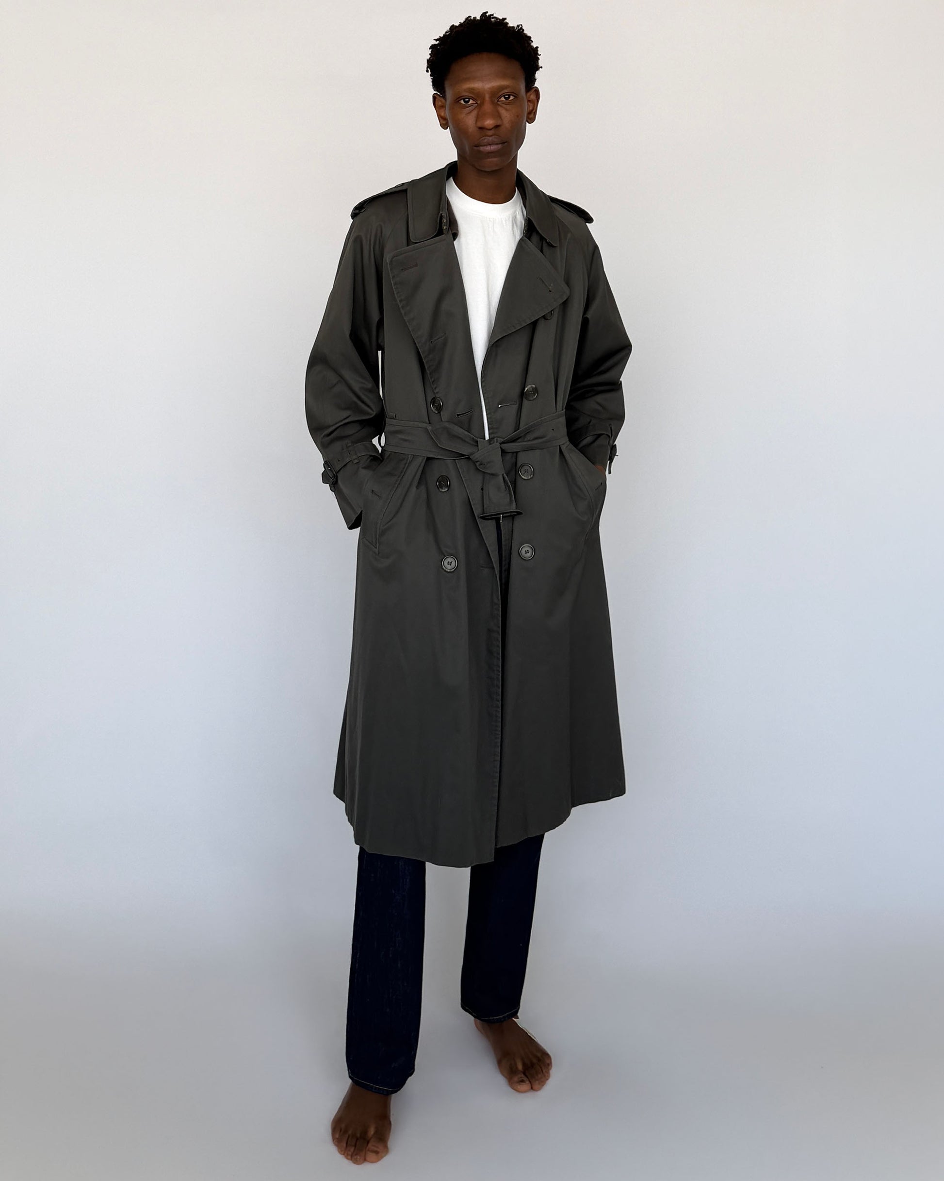 Vintage Burberry Wool Lined Trench Coat