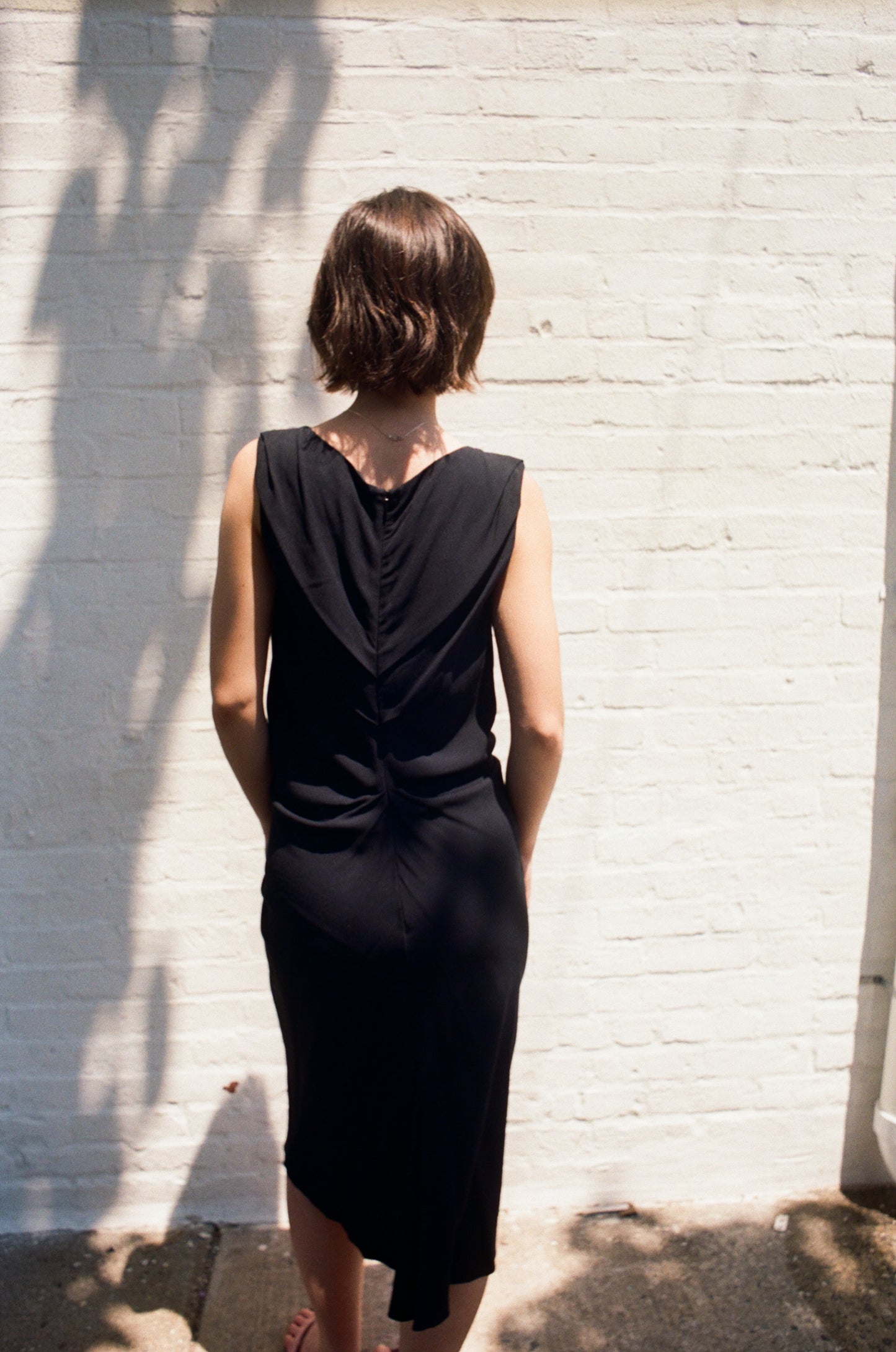 Christian Dior 90s Twisted Strap Black Dress