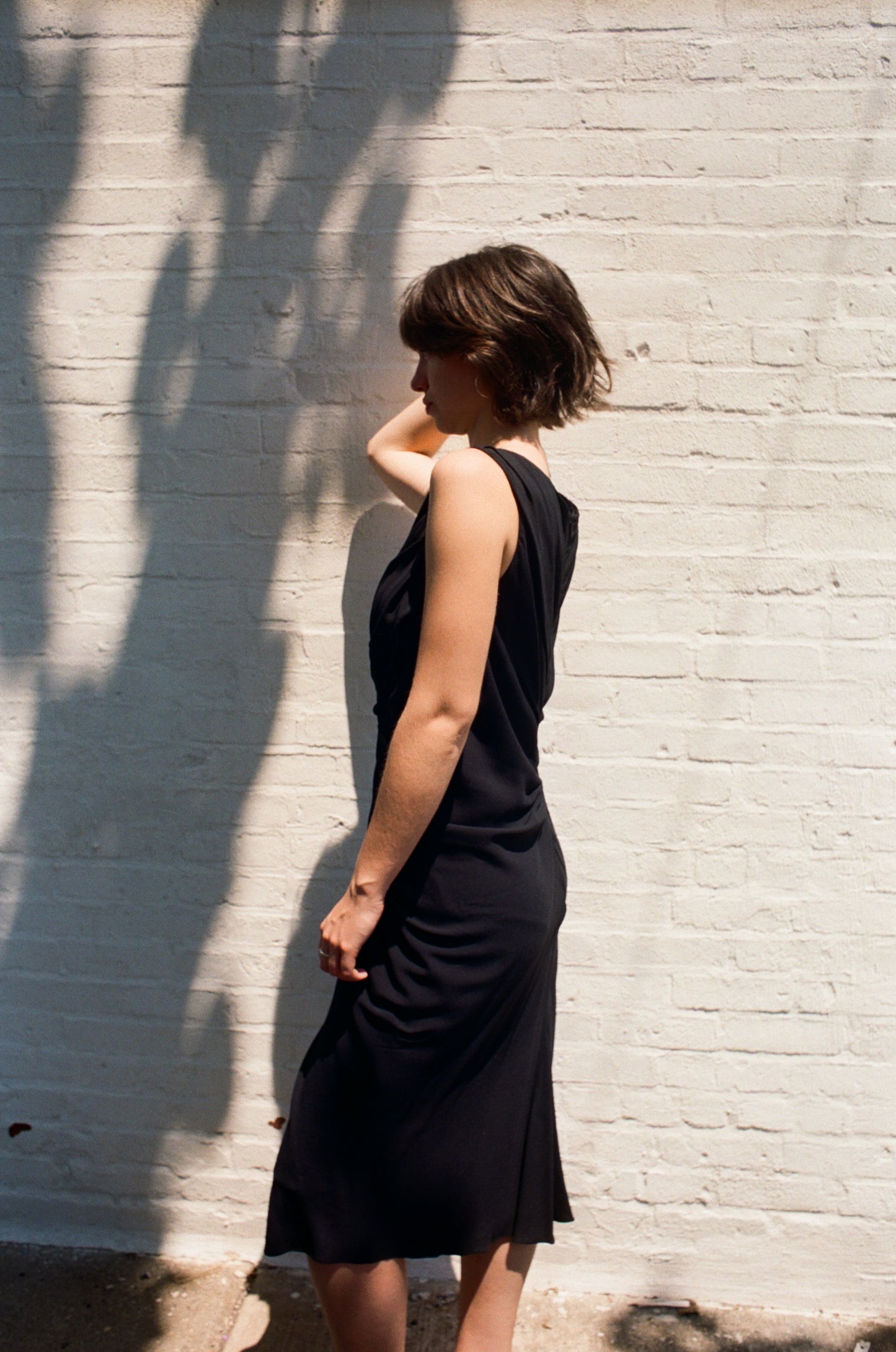 Christian Dior 90s Twisted Strap Black Dress