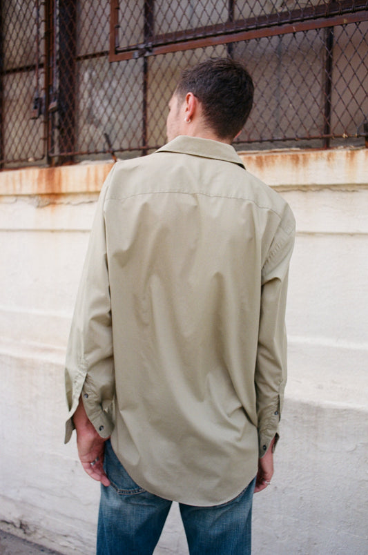 Christian Dior Monsieur Khaki Green Button Up
