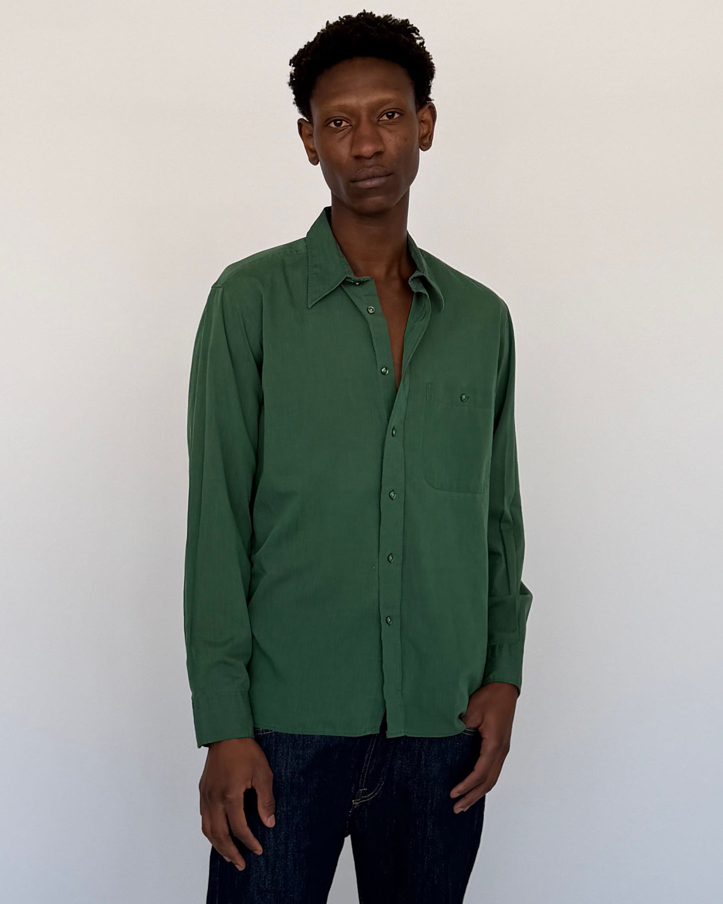 Christian Dior Green Button Up