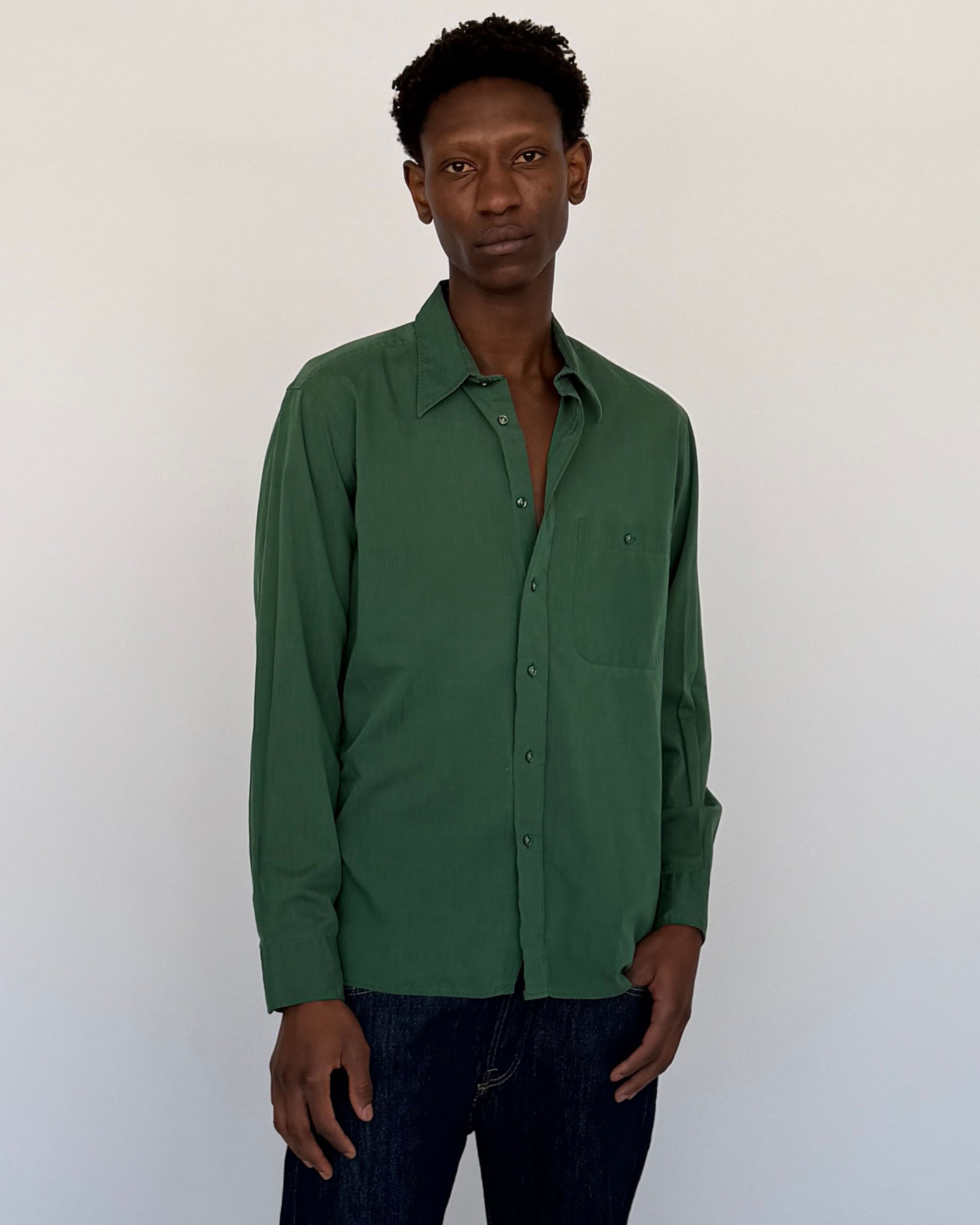 Christian Dior Green Button Up