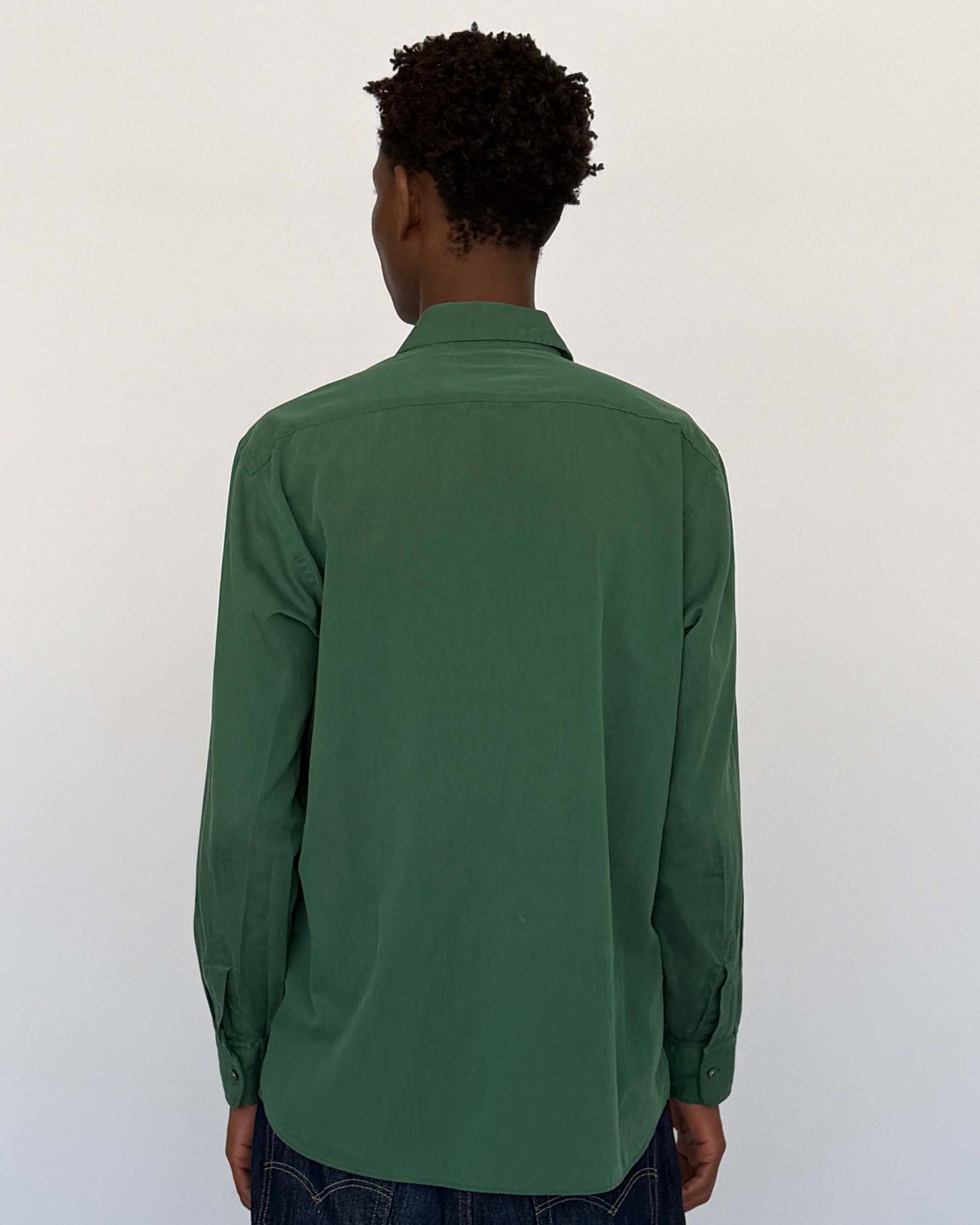Back view of Christian Dior Green Button Up