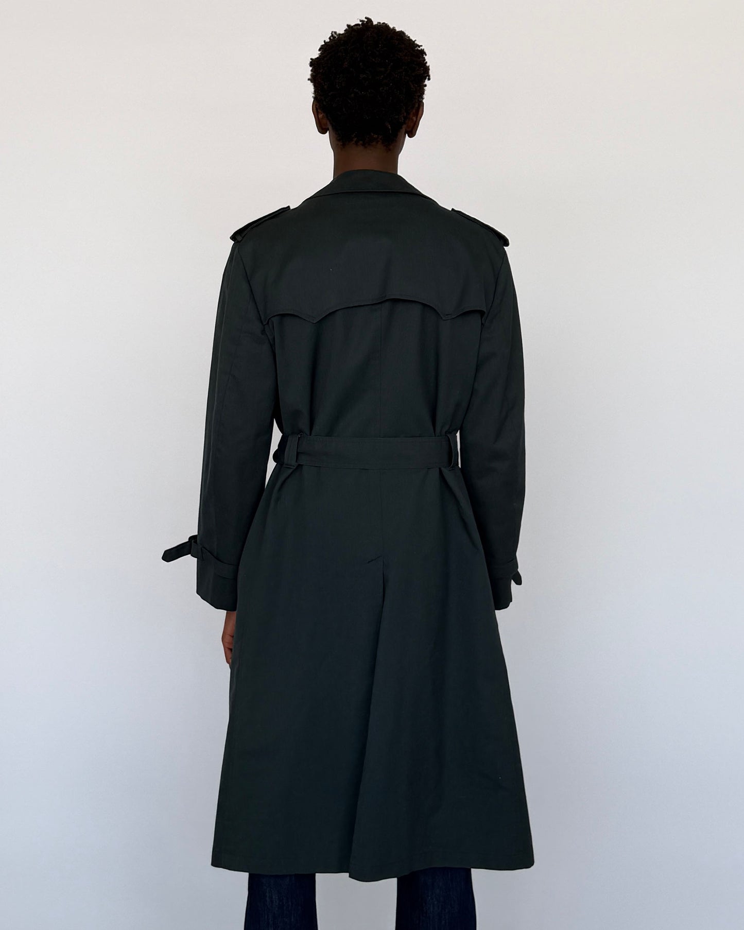 Back view of Christian Dior Wool Lined Trench Coat