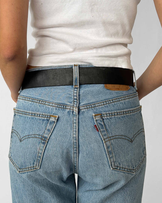 Back view of vintage DKNY leather belt