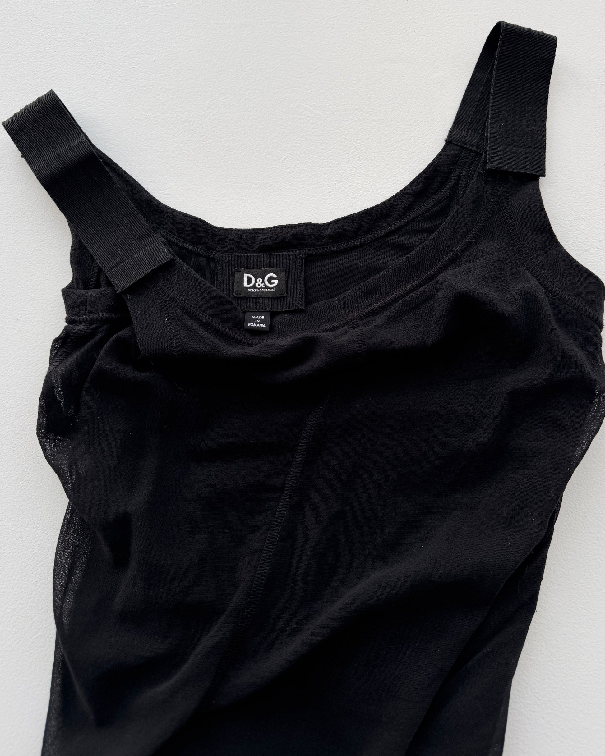 D&G label on vintage mesh mid length dress