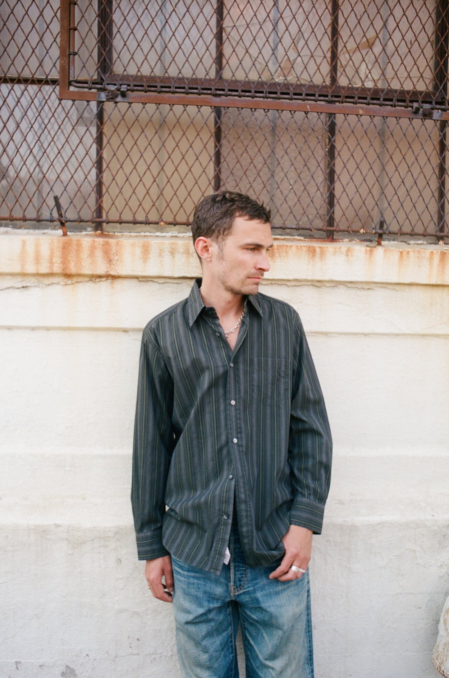 Dolce & Gabbana Striped Green Button Up Shirt