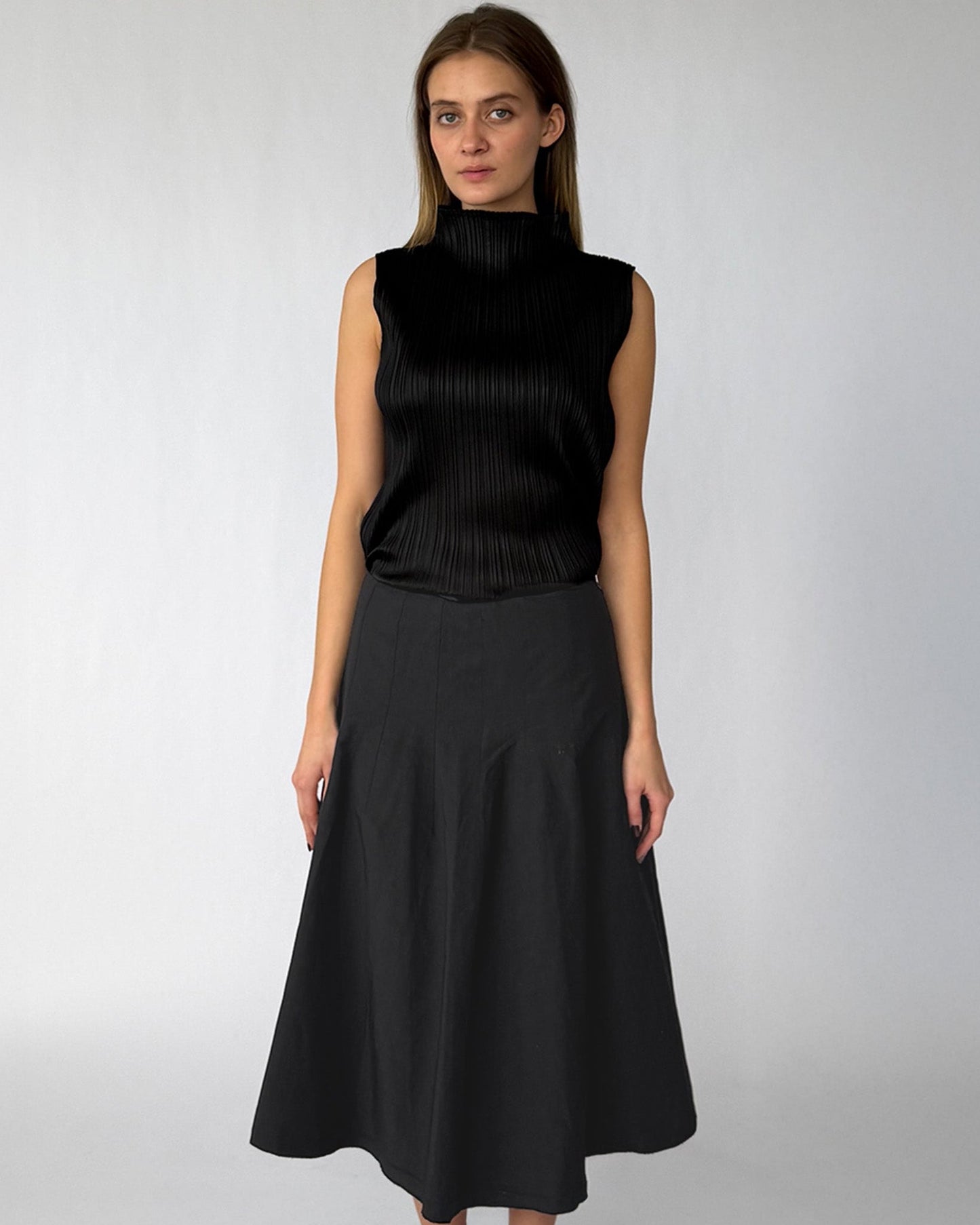 Vintage Dries Van Noten Raw Hem Mid-Length Skirt