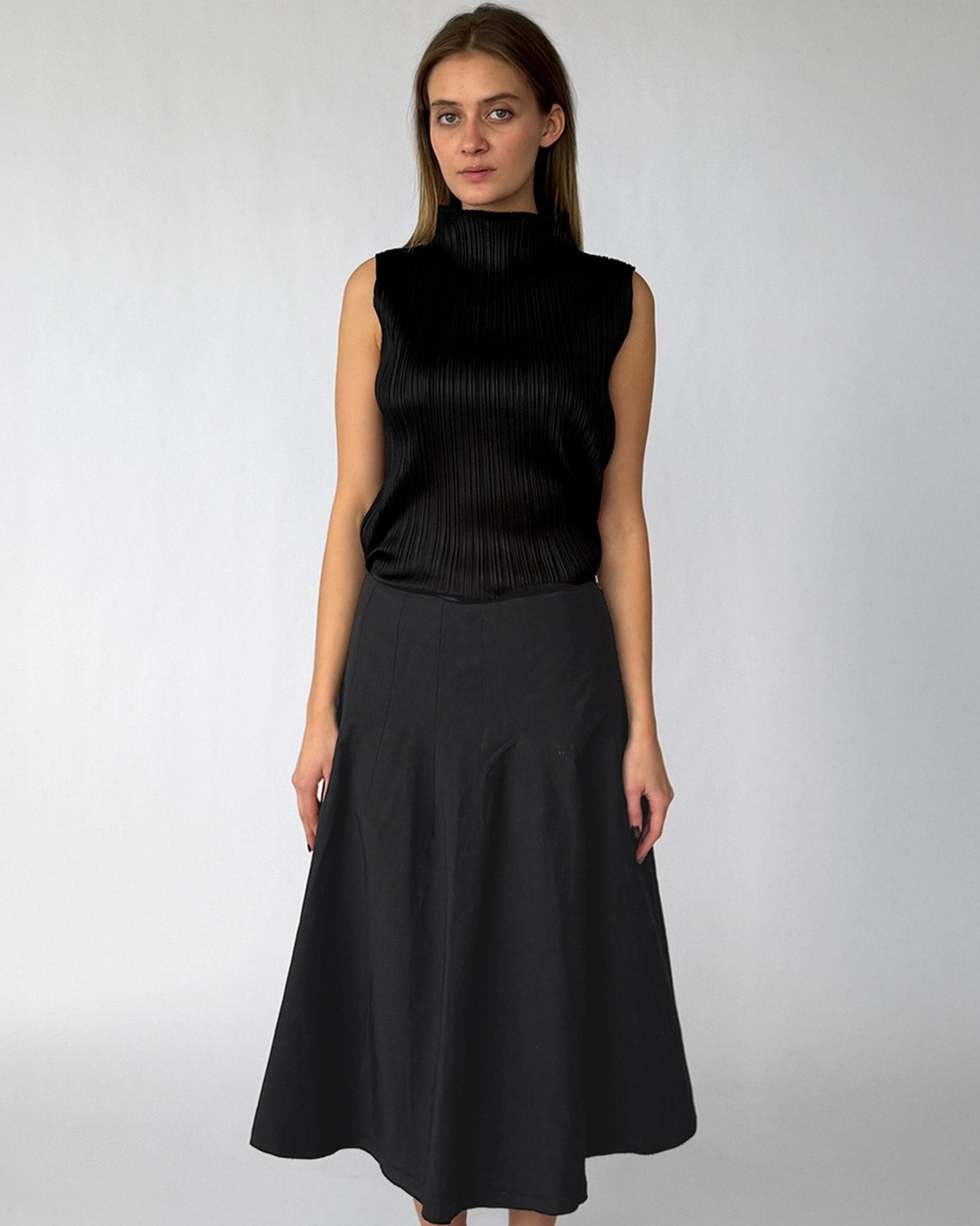 Vintage Dries Van Noten Raw Hem Mid-Length Skirt