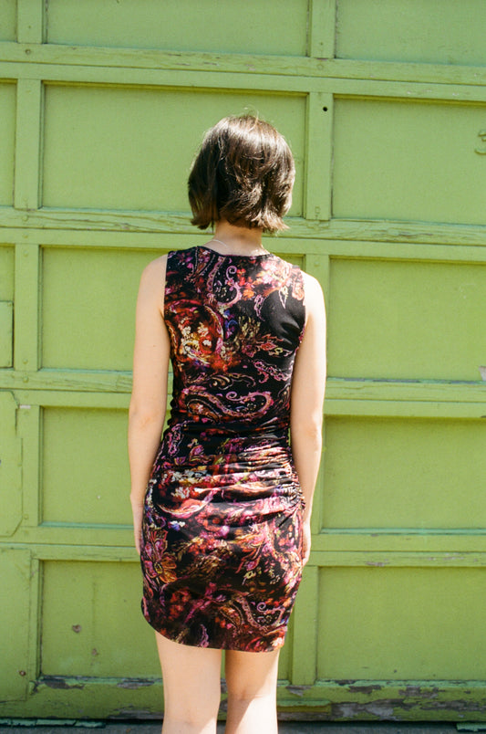 Fuzzi 2000s Black Print Dress