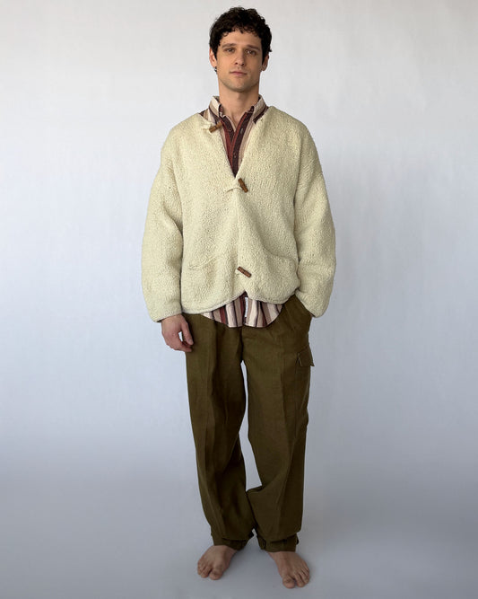 Vintage Frantic lambswool sweater with bamboo buttons