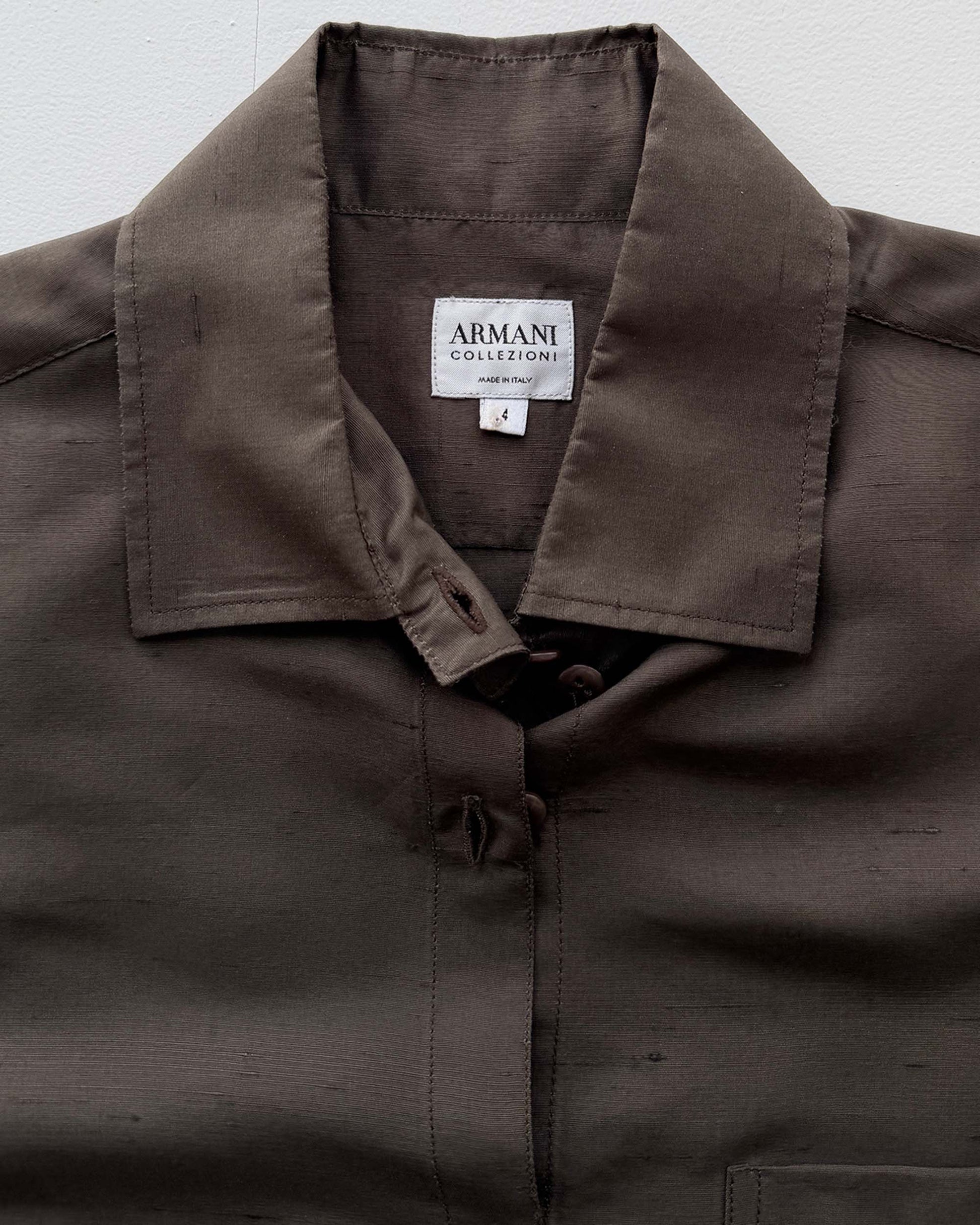 Armani Label on vintage silk top