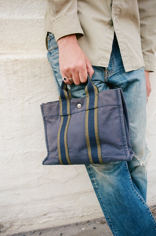 Hermès Fourre Tout Mm Navy Handbag