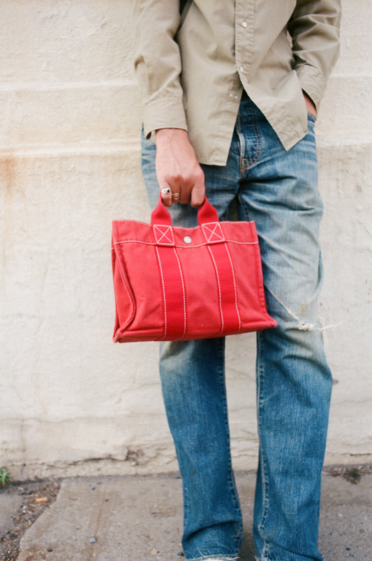 Hermès Fourre Tout Mm Red Handbag