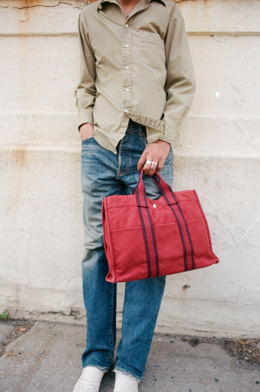 Hermès Fourre Tout Pm Red & Maroon Handbag