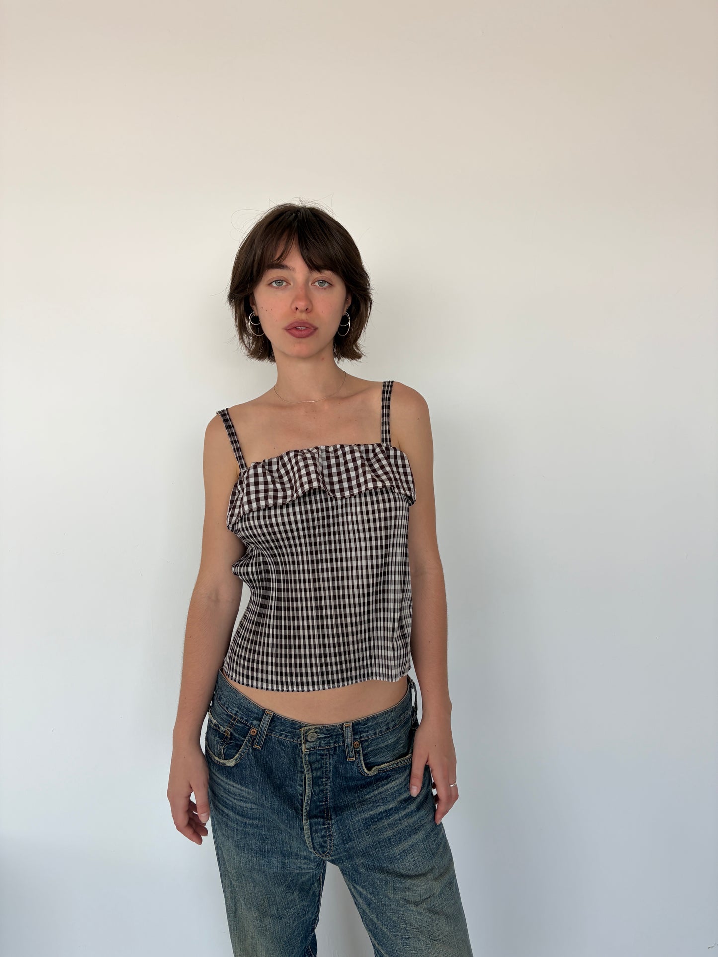 Pleats Please Gingham Top