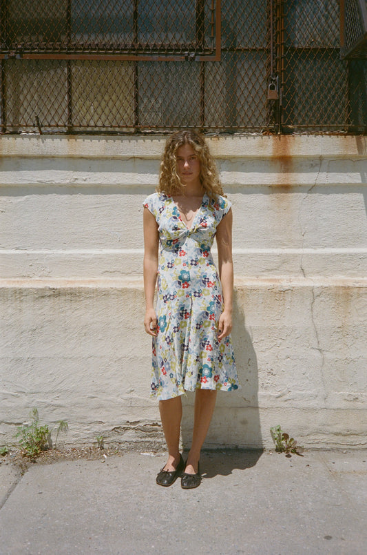 LOULOU DE LA FELAISE FLORAL SILK DRESS