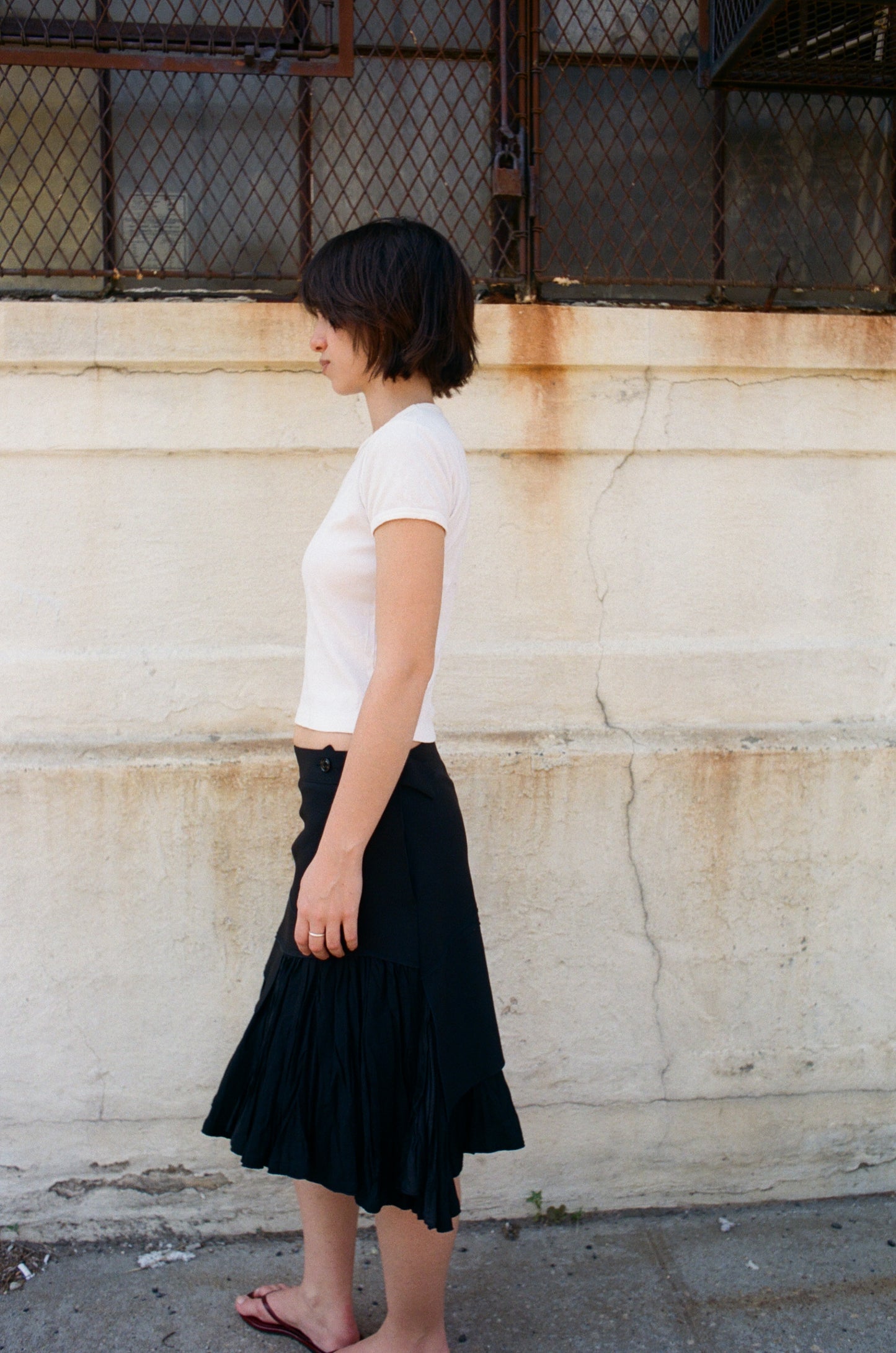 Marithé François Girbaud 2000s Black Skirt