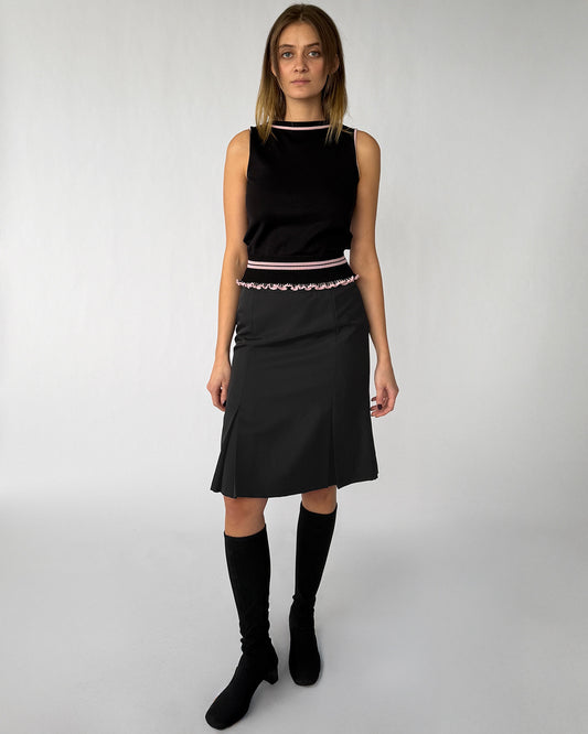 Miu Miu Pleated Knee-Length Skirt
