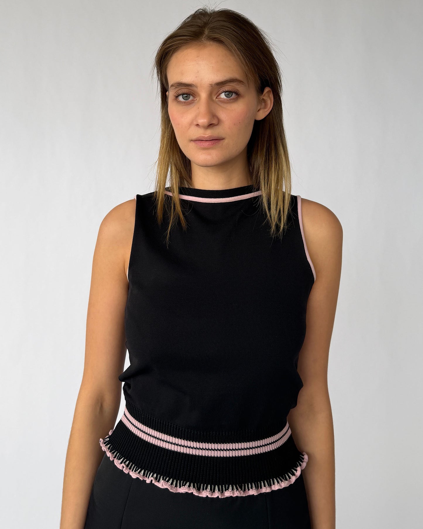 Vintage Miu Miu Sleeveless Peplum Top