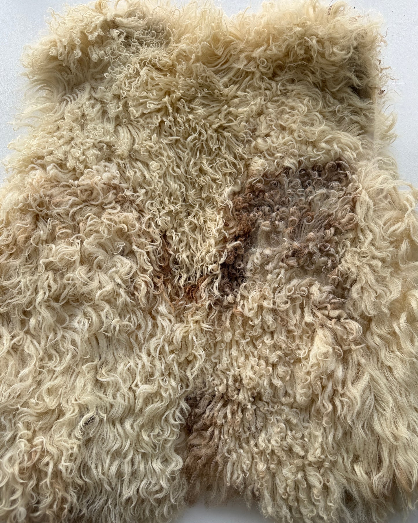 Close up view of Mongolian fur vest