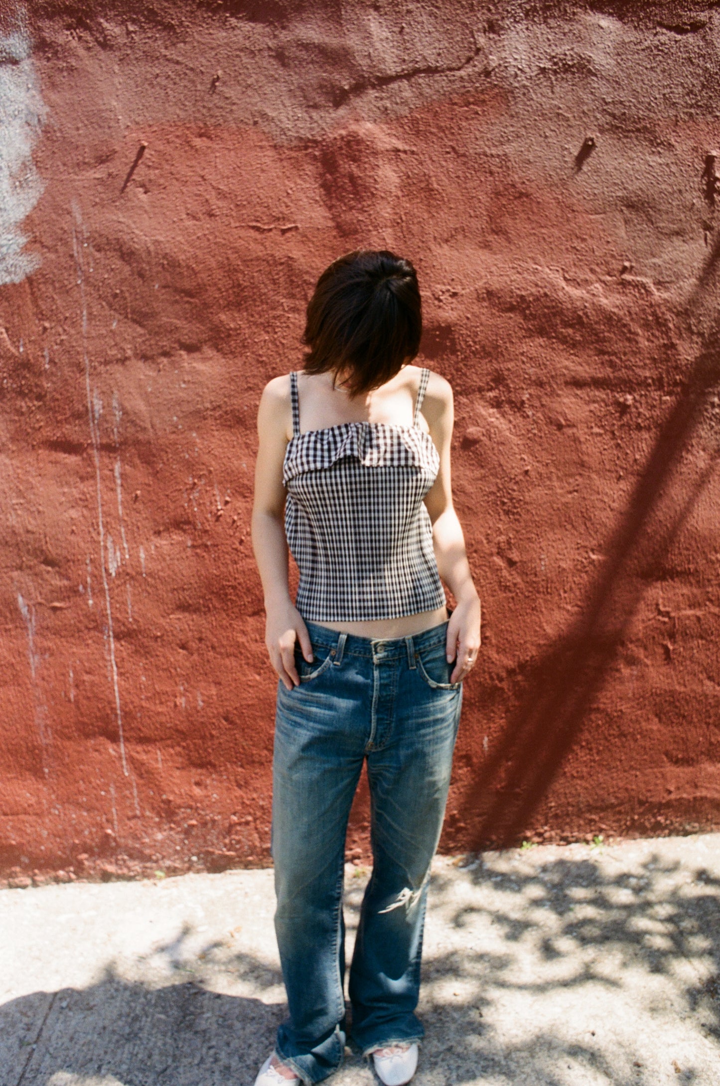 Pleats Please Gingham Top
