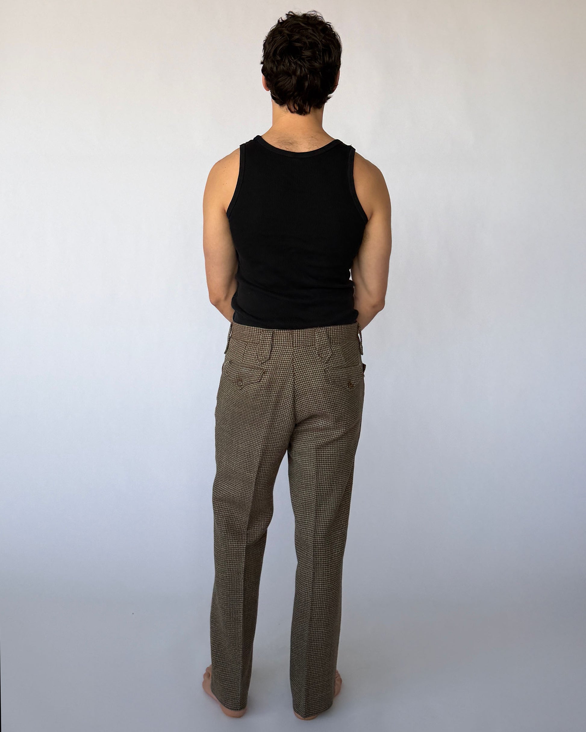 Back view of Vintage Pendelton Houndstooth Trousers