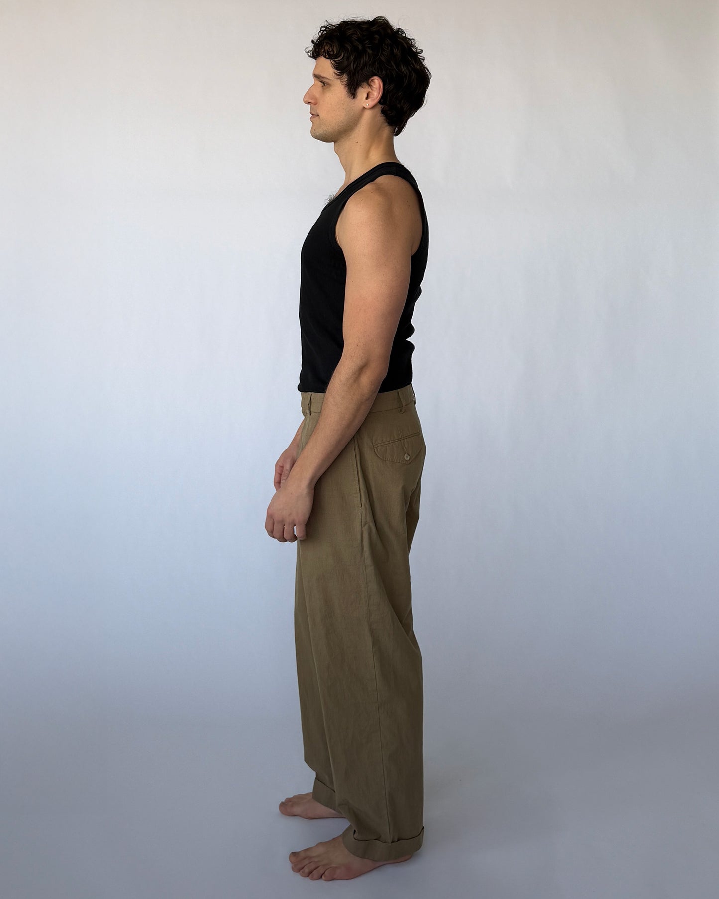 Side view of Vintage Polo by Ralph Lauren Pleated Pants