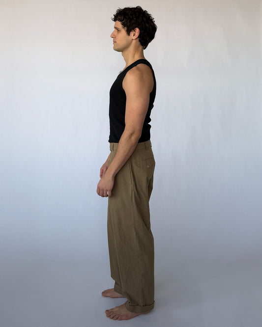Side view of Vintage Polo by Ralph Lauren Pleated Pants