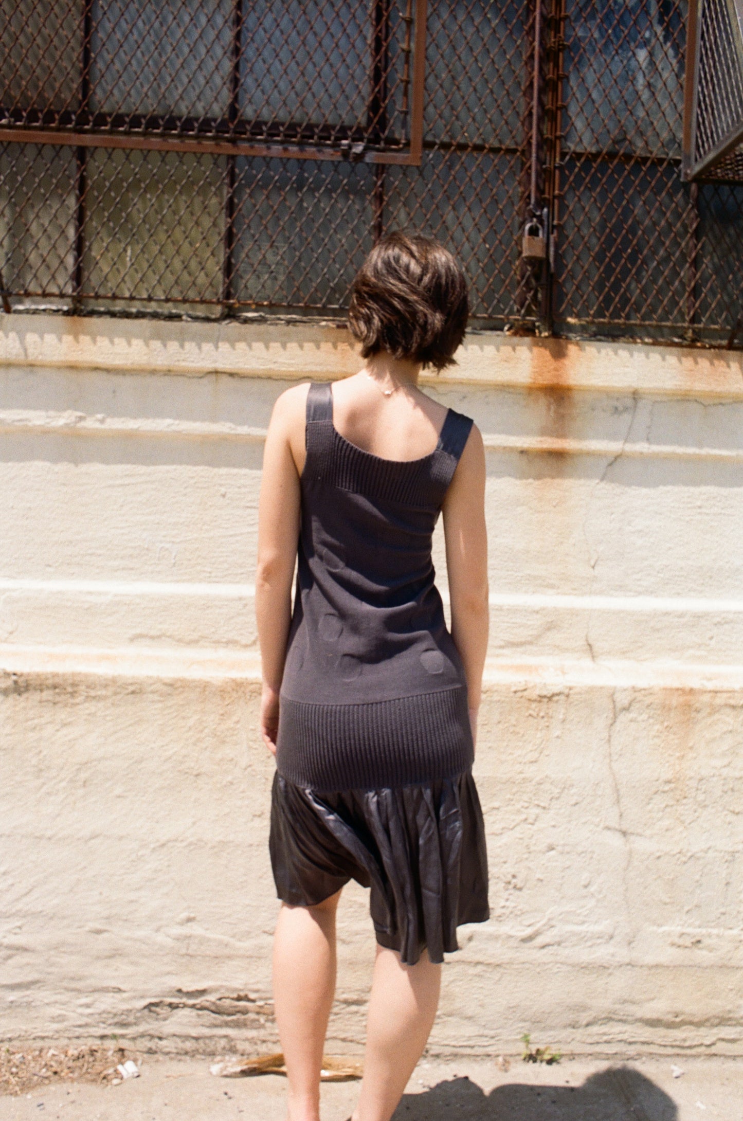 Sonia Rykiel 90s Gray Polka Dot Dress