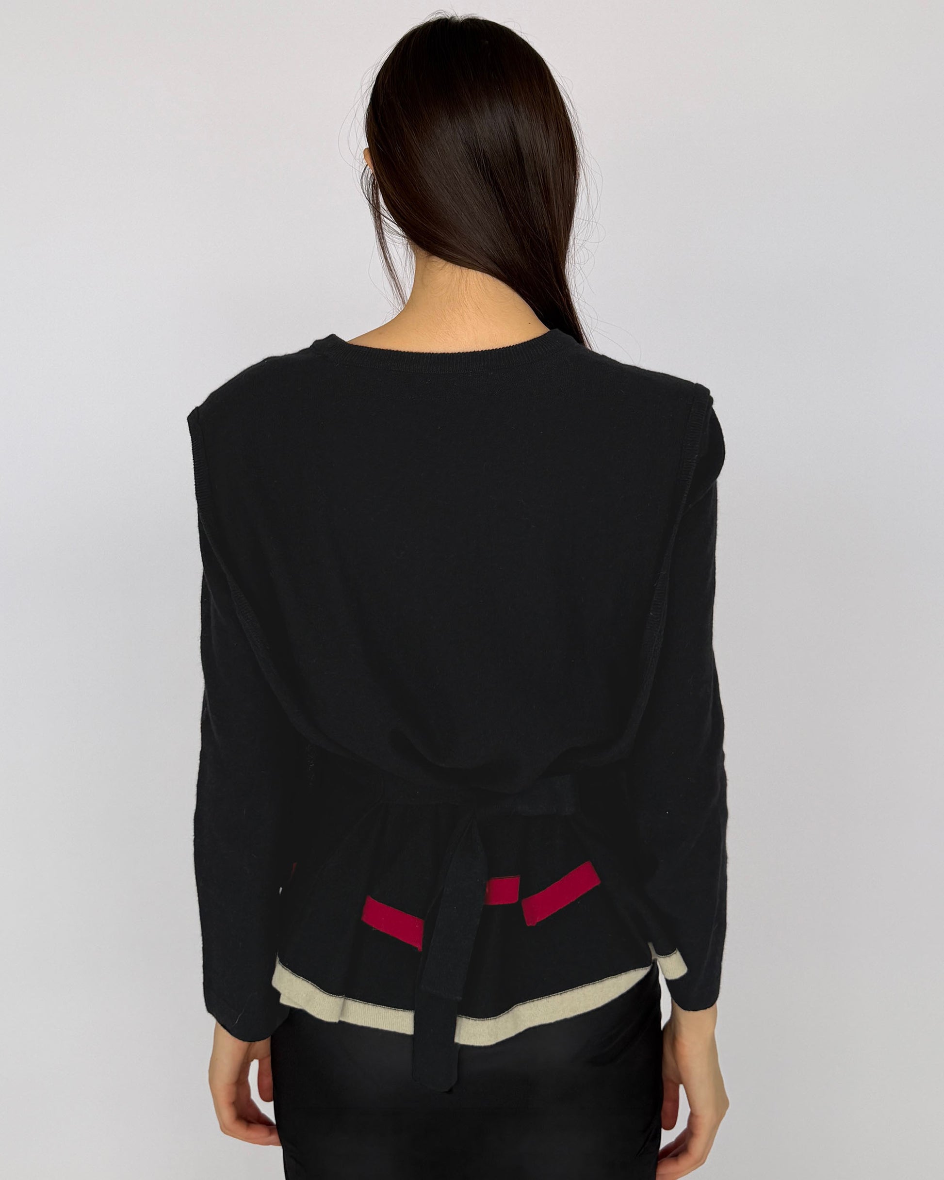 Back view of Sonia Rykiel Tie Back Sweater