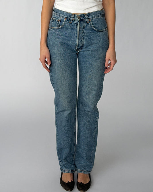 Vintage Levi's 501 Jeans in medium wash with a straight leg