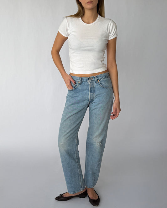 Vintage light wash Levi 501s