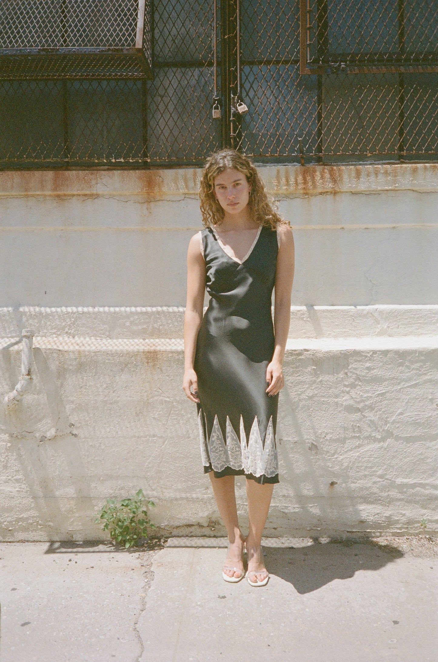 VINTAGE SATIN SLIP DRESS