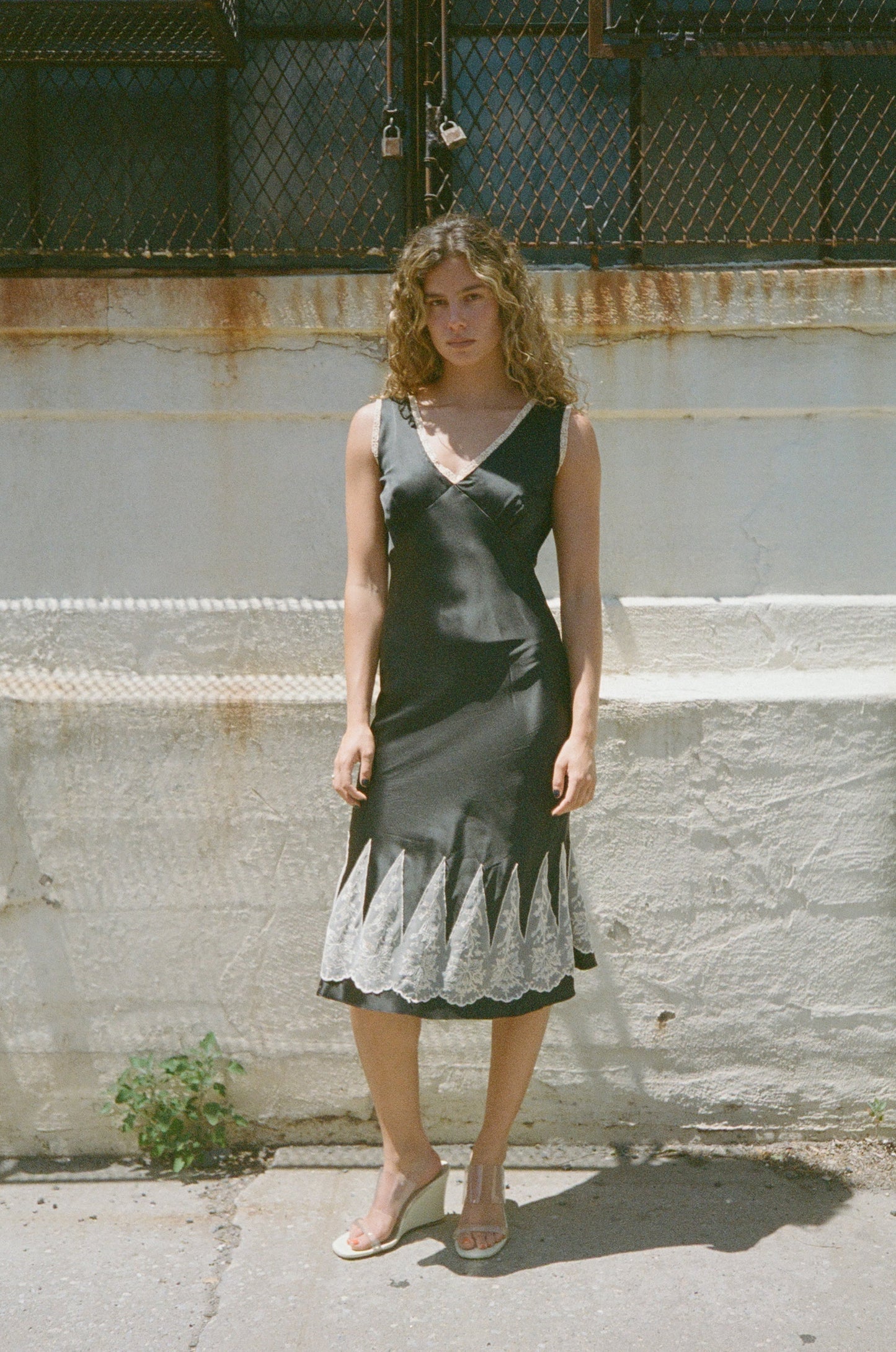 VINTAGE SATIN SLIP DRESS