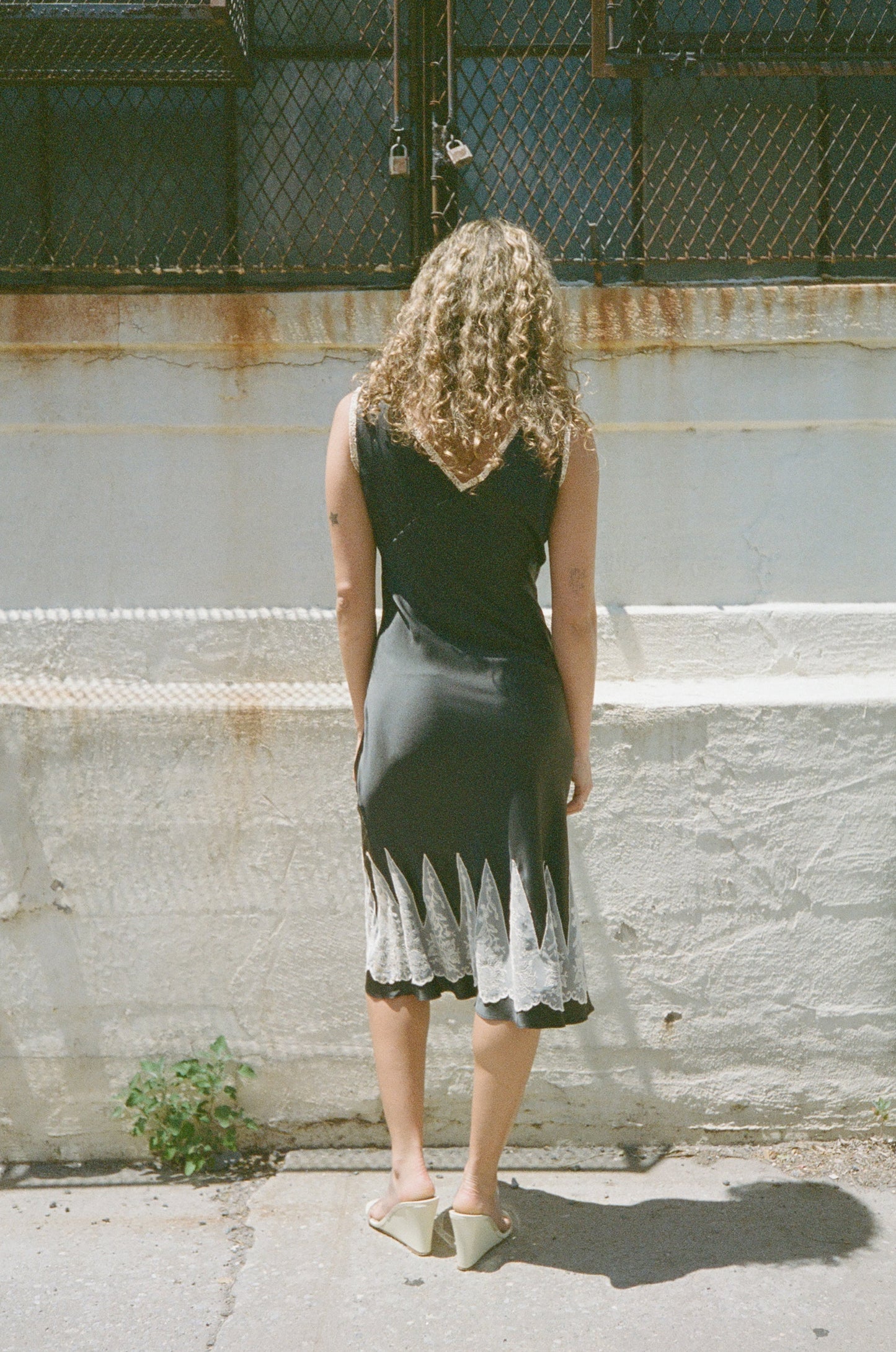 VINTAGE SATIN SLIP DRESS