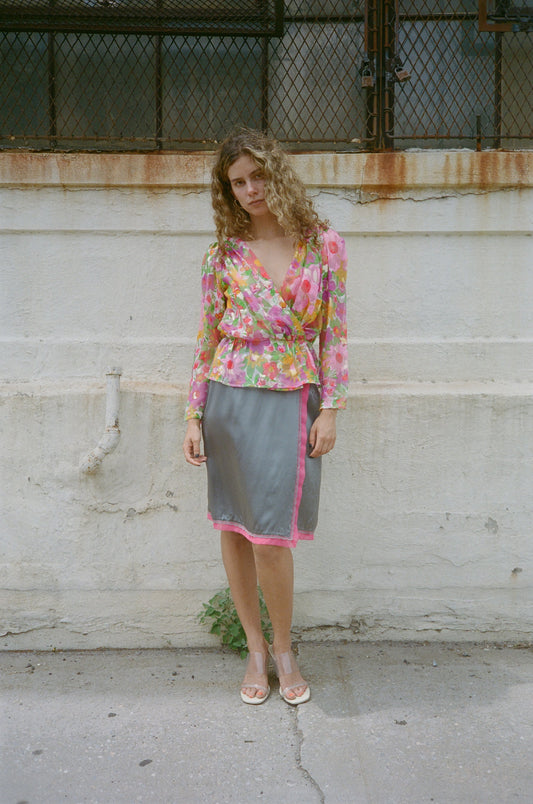 VINTAGE SELIMA SILK WRAP SKIRT